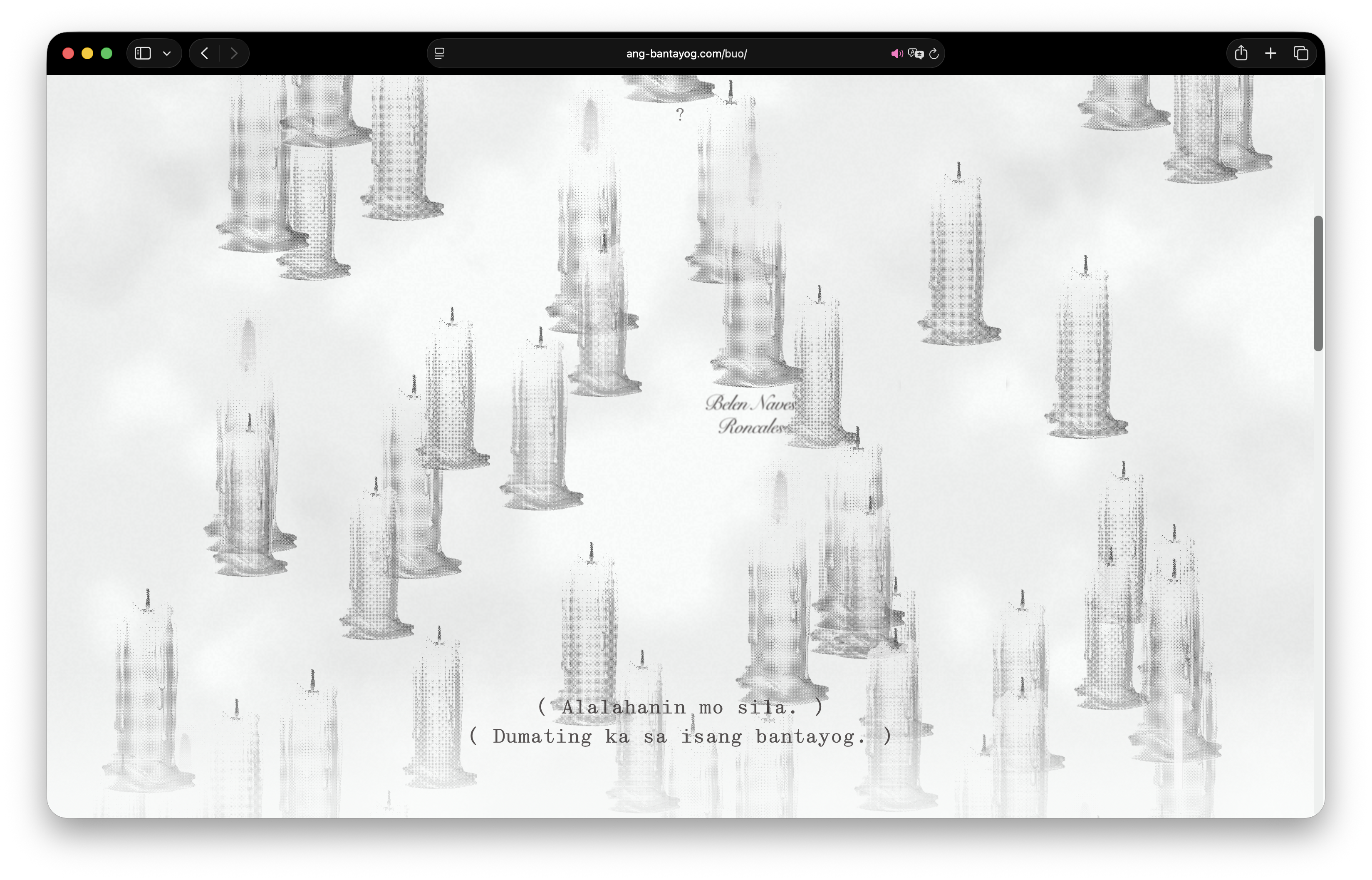 Ang Bantayog — digital candle memorial